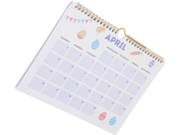 Calendário De Parede Minimalista 2026, Calendário Mensal Ilustrado Para Pendurar Em Inglês, 12 Meses Com Encadernação Gokoco