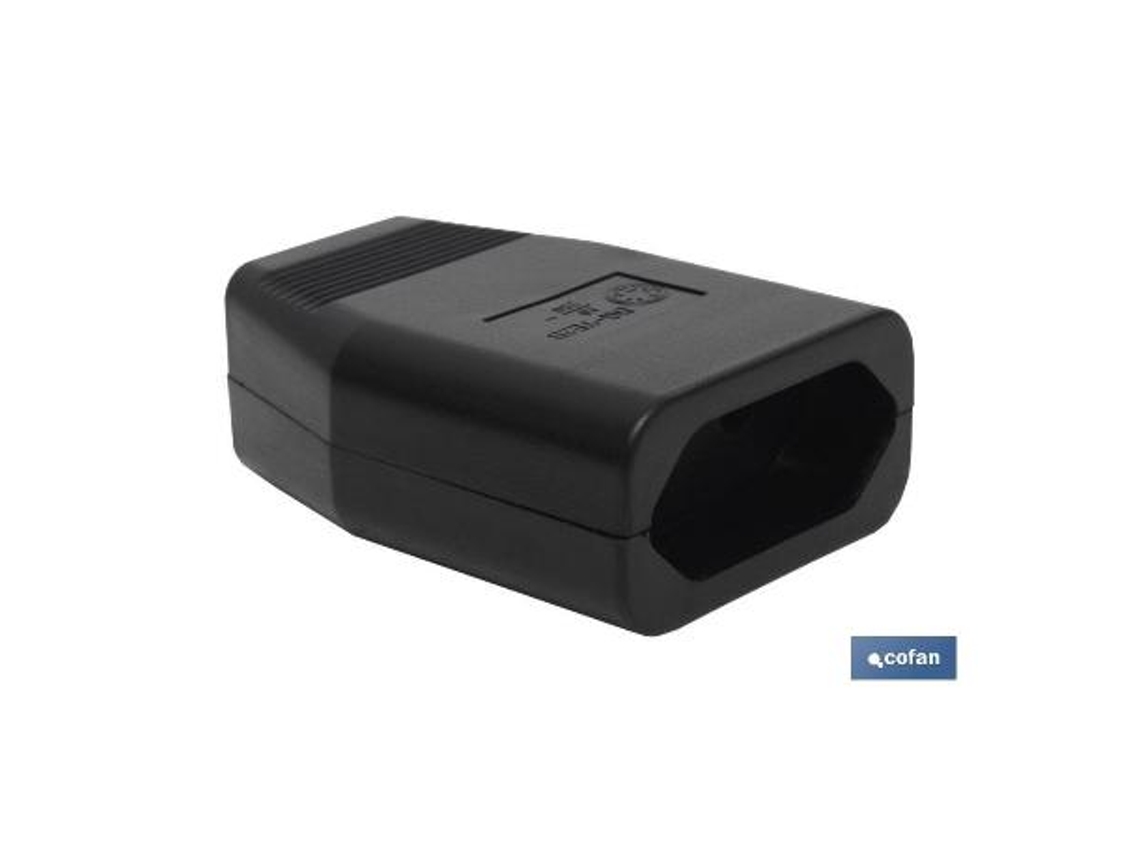 Base enchufe bipolar aerea negra (10a-250v)