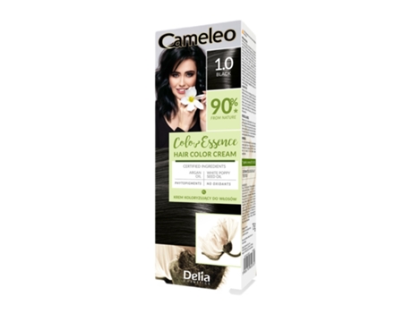 Professional Hair Dye Cream 1.0 Licorice Black, 75g Cameleo