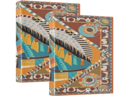 Pasta Argolas 3, 8cm 1 2 Polegada Nas Núcleos Azul E Laranja, Com Camada De Saco, Embalagem Com 200 Folhas
