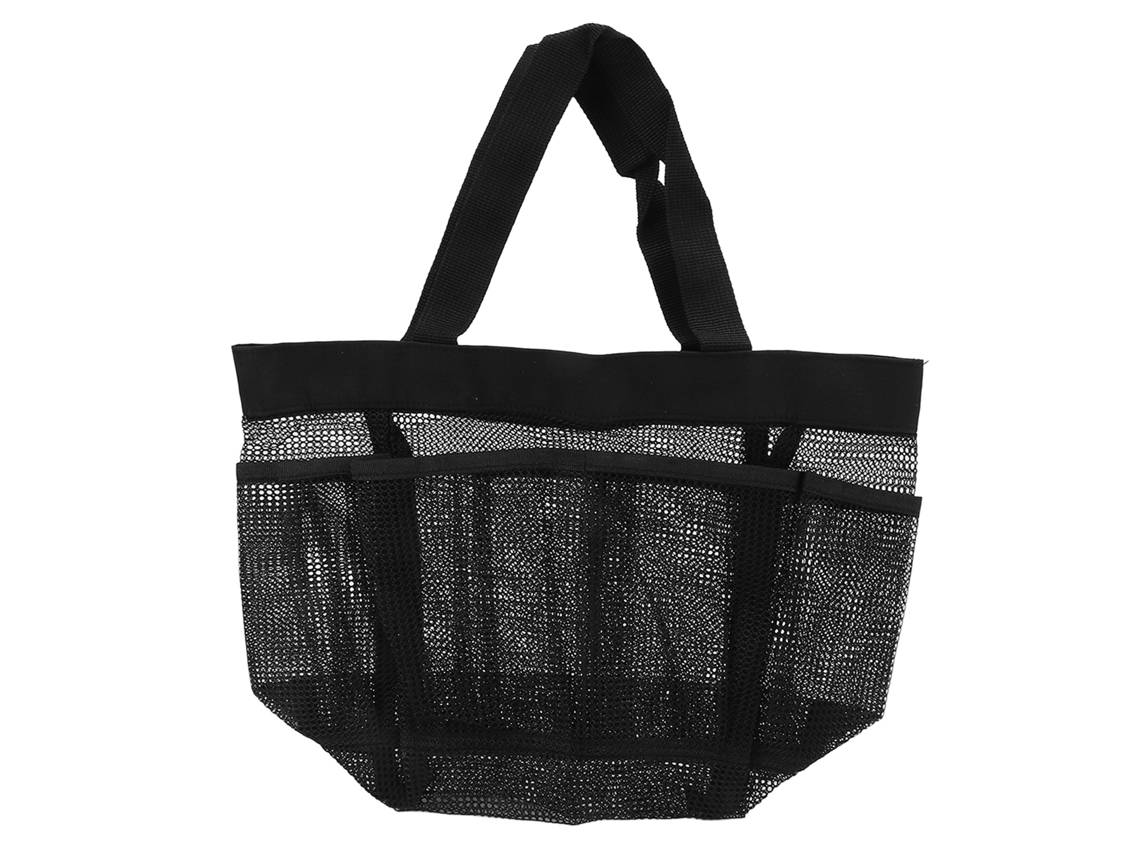 Bolsa de Praia Translúcida Portátil para Banho e Natação Preta