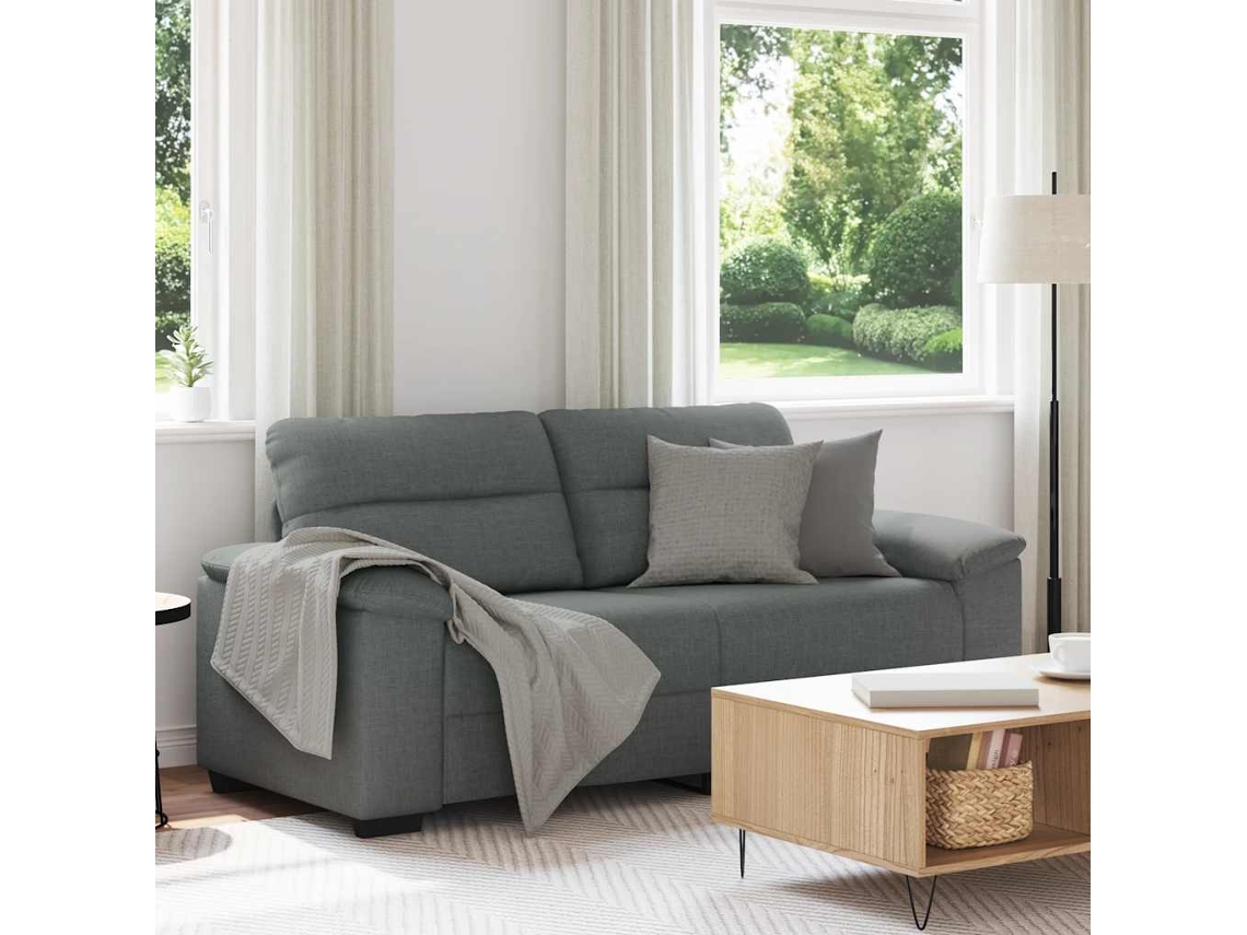 Vidaxl Sofá De 2 Lugares Em Tecido 180x81x84 Cm Cinzento-escuro