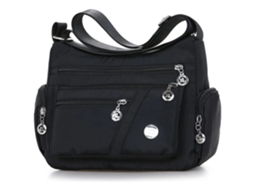 Lurelia Bolsa Transversal Feminina Em Nylon Impermeável Leve Fecho De Correr Design Moderno Para Viagem, Trabalho E Uso Diário