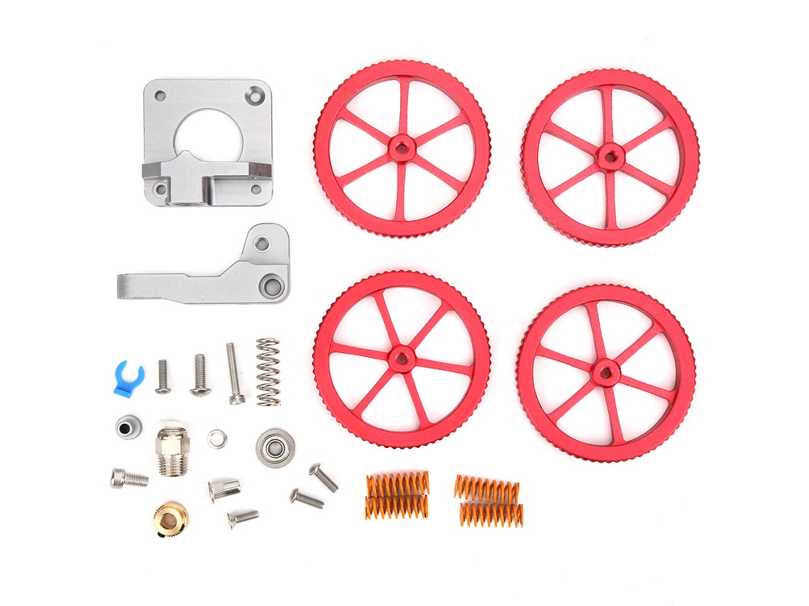 Kit Acessórios Extruder Cinza Metal Com Parafuso Mão Vermelho Parafuso Porca Mola Para Impressora 3d Ender