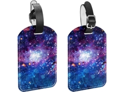 Etiquetas De Bagagem Viagem Bright Galaxy, Pacote Com 2 Unidades, Bolsas, Malas E Mochilas, Com Alça De Segurança