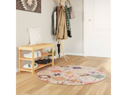 Vidaxl Tapete Lavável Ø 120 Cm Multicor
