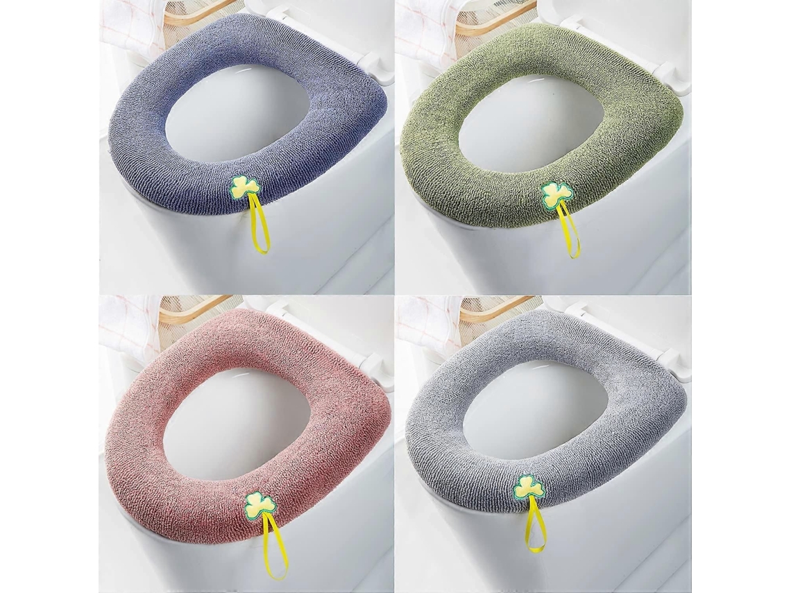 Pacote Com 4 Capas Acolchoadas Para Assento Sanitário, Espessas E Confortáveis