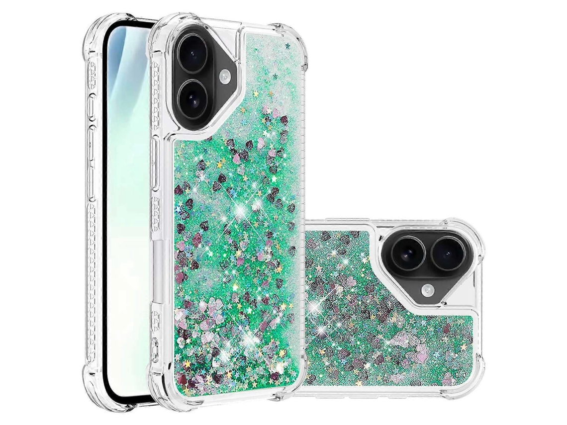 Capa De Tpu Compatível Com Iphone 17 Com Glitter E Areia Movediça, À Prova De Choque -lingling