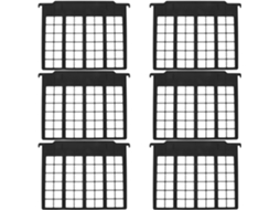 Conjunto De 6 Divisórias Plástico Preto Pastas Suspensas, Com Tamanho Ajustável E Organização Ideal Áreas De