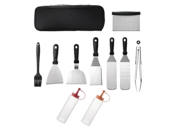 Lurelia Kit De Churrasco 14 Peças Aço Inoxidável Estojo Portátil Campismo