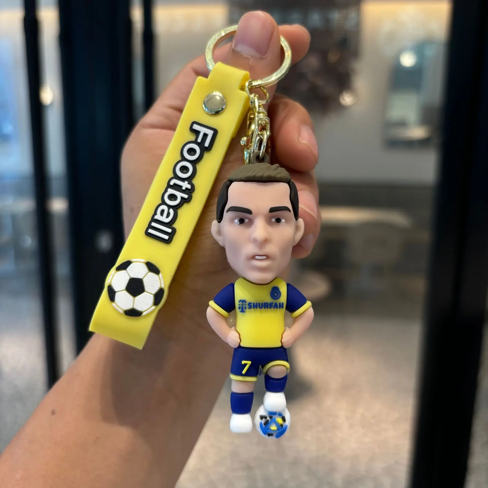Miniaturas De Estrelas Do Futebol Em Estilo Desenho Animado, Chaveiros, Pingentes Para Mochilas.