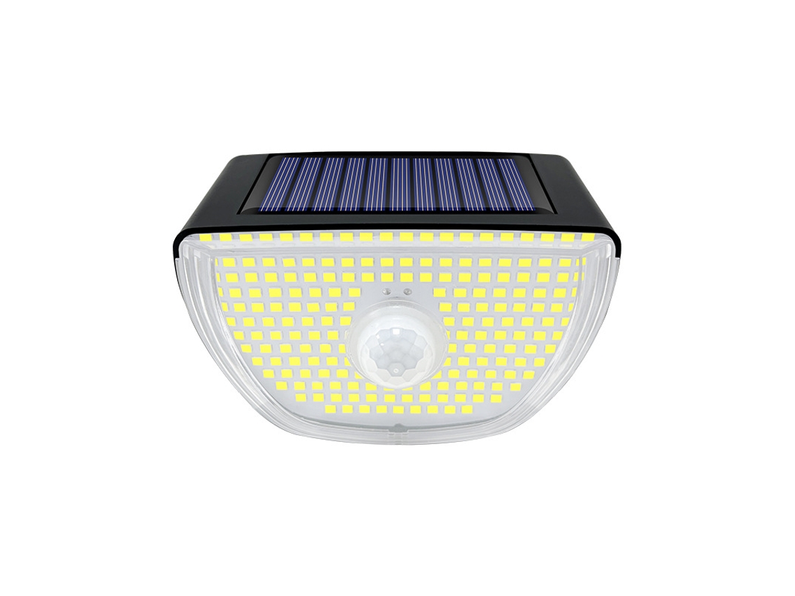 Luminária solar externa Brilvibera 200 LED com sensor de movimento e classificação IP.