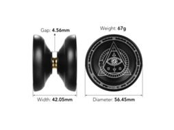 Yncm-2pcs Yo-yo De Alumínio 6061 Com Corda Luva E Bolsa