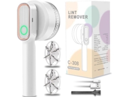 Removedor De Fiapos Elétrico, Carregamento Usb, Com 2 Cabeças De Substituição Para Roupas, Cinza. Brilvibera