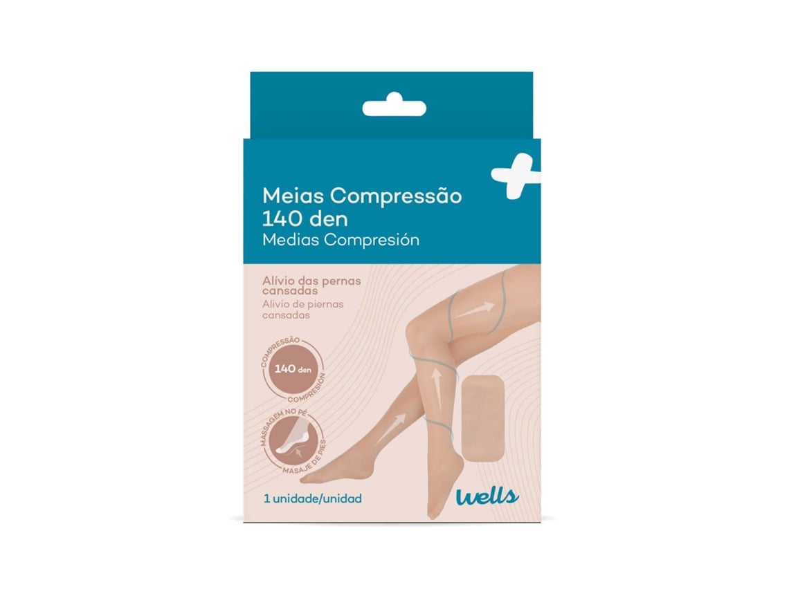 Meias De Descanso Alívio E Prevenção Bege Wells