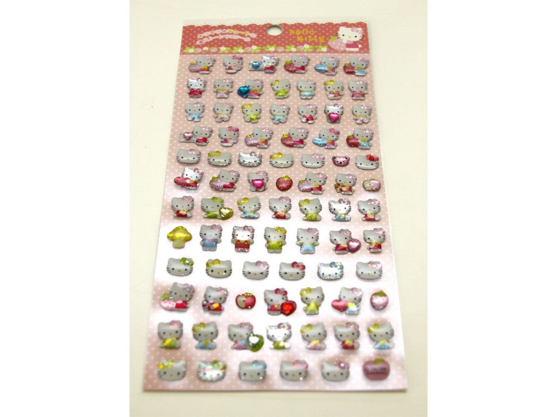Autocolantes 3d Com Brilho Hello Kitty