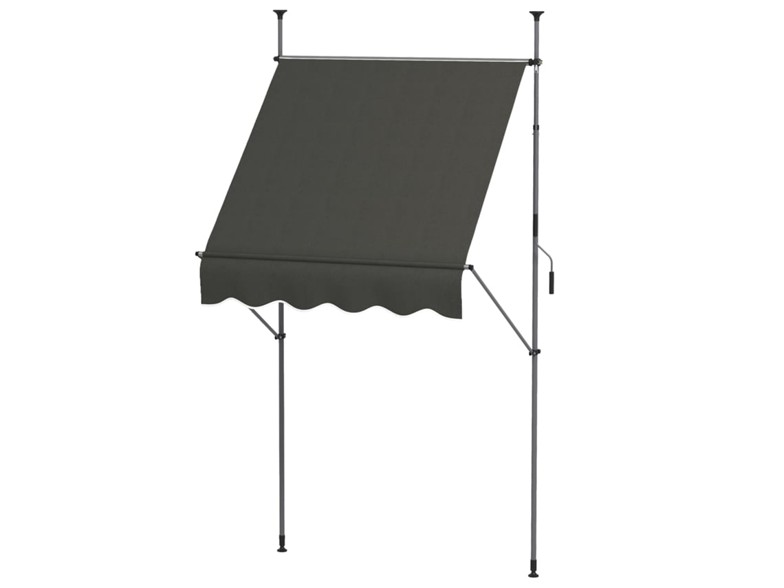 Toldo Retrátil Manual, 1,5x1,2x2,1 m, Inclinação, Cinza ORBITRA COMMERCE
