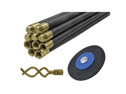 Conjunto Universal Para Limpeza De Ralos Faithfull(10 Peças: Varinha, Desentupidor E Máscara) Multicor Tamanho Único