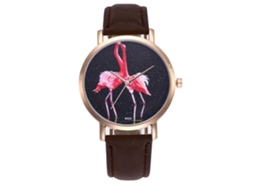 Reloj De Pulsera De Cuarzo Con Correa De Cuero Elegante Para Hombres Y Mujeres Regalo