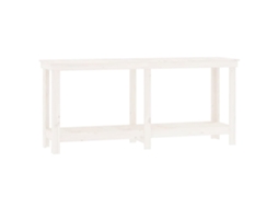 Banco de Trabalho 180x50x80 Cm Pinho Maciço Branco MAISON EXCLUSIVE