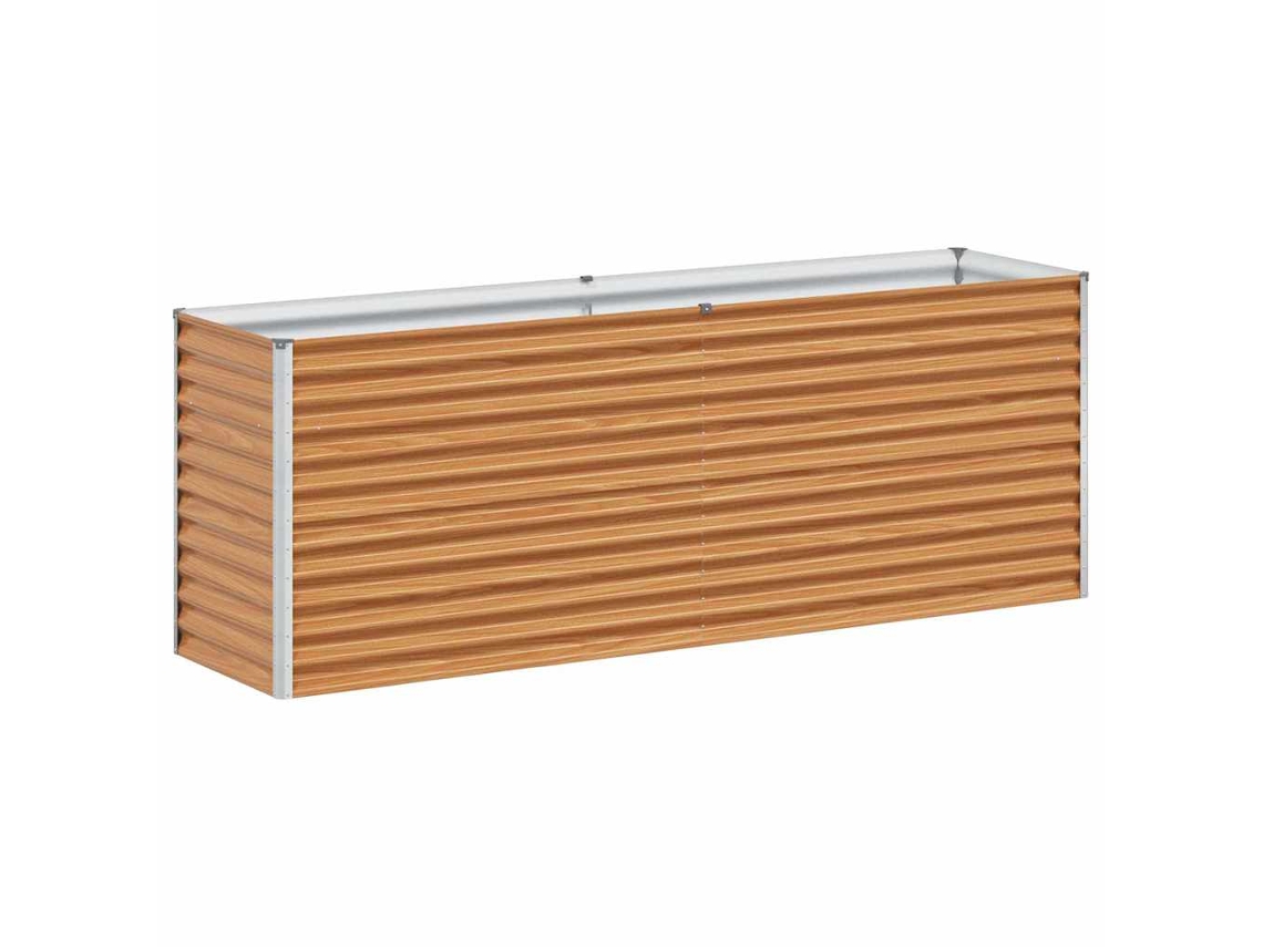Conjunto 1 Cama De Jardim Vidaxl Castanho Aço (195 X 50 X 68 Cm)