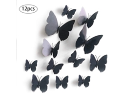 Lurelia Adesivo 3d Borboleta Bebé Pvc Removível Luminoso 2 Peças Quarto