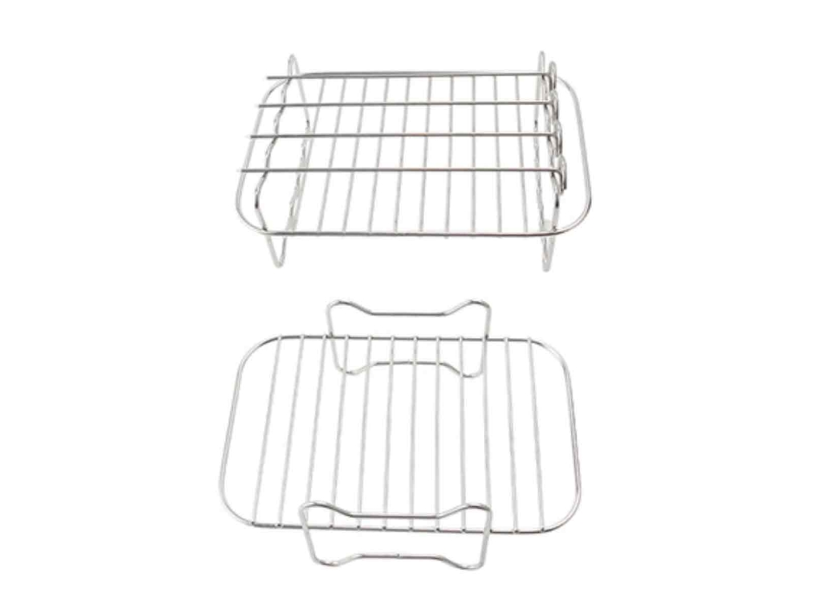 Acessórios Para Fritadeira, Próprios Para Lava, Louças, Suporte Multicamadas Com Design Durável, Tapete De Grelha Antiaderente Em Aço Inoxidável