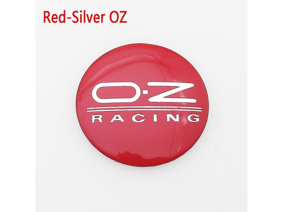 4pcs Capa Central De Roda Logo Oz Racing 56mm 60mm 65mm 68mm Emblema De Carro Acessório Tapa Negra De 68 Mm Red-silver Oz