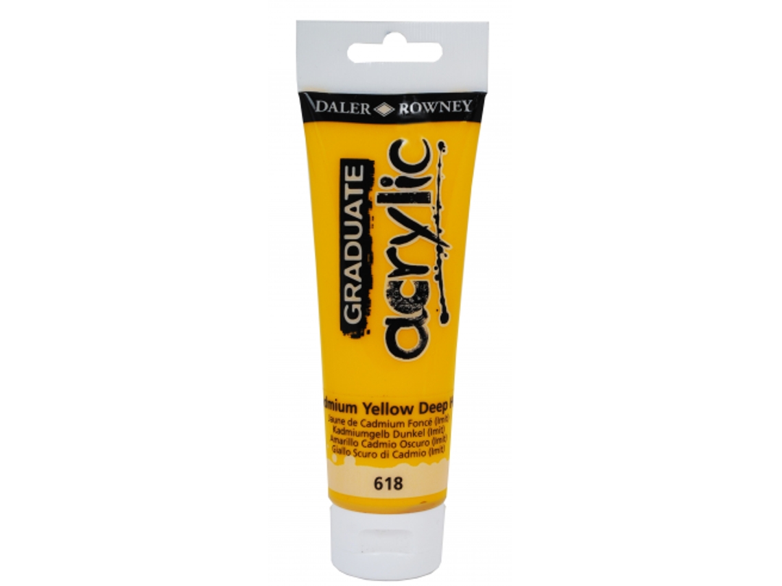 Pintura Acrílica Graduate Daler Rowny 120 Ml (618 Amarelo De Cádmio Escuro)