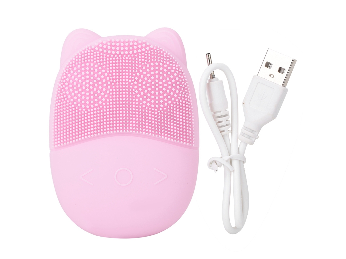 Instrumento De Limpeza Facial Elétrico Silicone Com Ultrassônica E Massagem