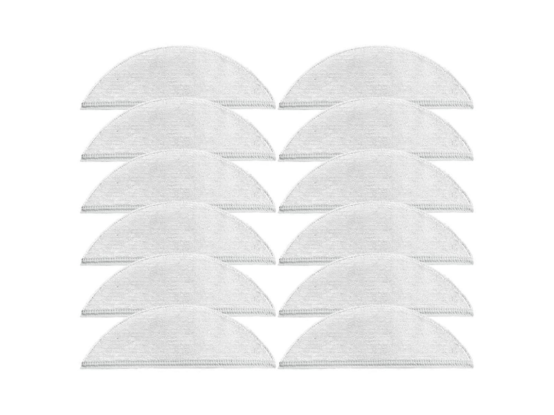 Conjunto de 12 Panos Limpeza Laváveis​​ para Aspirador Robô R1, Kit de Acessórios Reposição para Casa, Remove Poeira BRILVIBERA