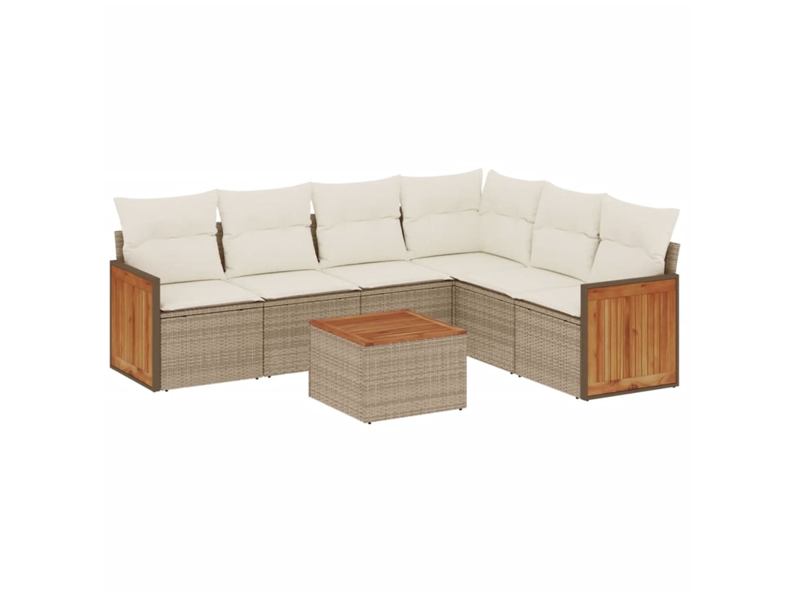 Garden Sofa Set, Garden Sofa Sets Vidaxl Bege Rattan / Vime (n/a)