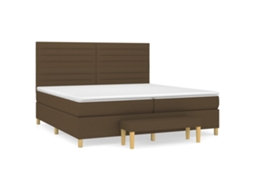 Box Spring Bed, Box Spring Beds Vidaxl Marrom Tecido (200 X 200 Cm)