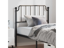 Vidaxl Cabeceira De Substituição 100 Cm Metal Preto
