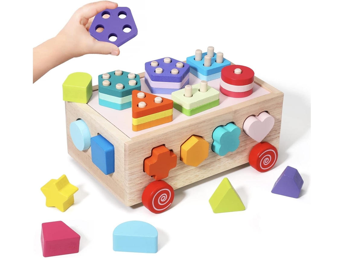 Classificador De Formas Brinquedo De Madeira Montessori Para Crianças De 1 Ano Brinquedos Para Coordenação Motora Fina Lurelia