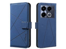 Capa De Couro Para Celular Com Padrão Geométrico Rfid