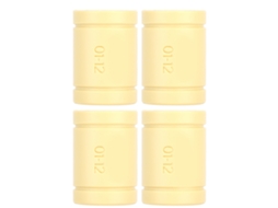 4 Peças Rolamentos Lineares Plásticos Amarelos Lm12uu Para Impressora 3d Reprap Mendel Rjmp‑01‑12