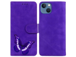 Capa Para Iphone 15 Plus Pele Sintética Anti-riscos Roxo