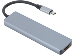 Adaptador Hub Usb-c 6 Em 1, Tipo C Para Multiportas Com Carregamento
