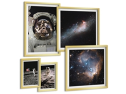 Conjunto De Pinturas Pouso De Astronautas Na Lua Espelharte (5 Peças)