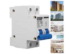 Disjuntor Miniatura Dc 2p Tipo B Para Trilho Din Com Fusível Sistema Solar Dc500v 20a Yyv