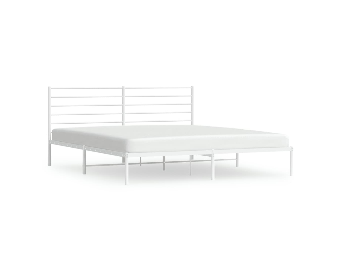 Bed Frame, Bed Frames Vidaxl Branco Aço (180 X 200 Cm)