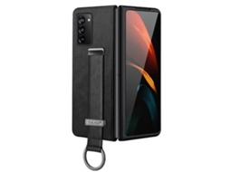 Capa De Celular À Prova De Choque Com Textura De Couro E Toque De Pele Para Samsung Galaxy Z Fold2 Sulada Cool Series (preta)