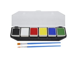 Laxiscreed Kit Pintura Corporal E Facial Com 6 Cores À Água Para Festas E Halloween
