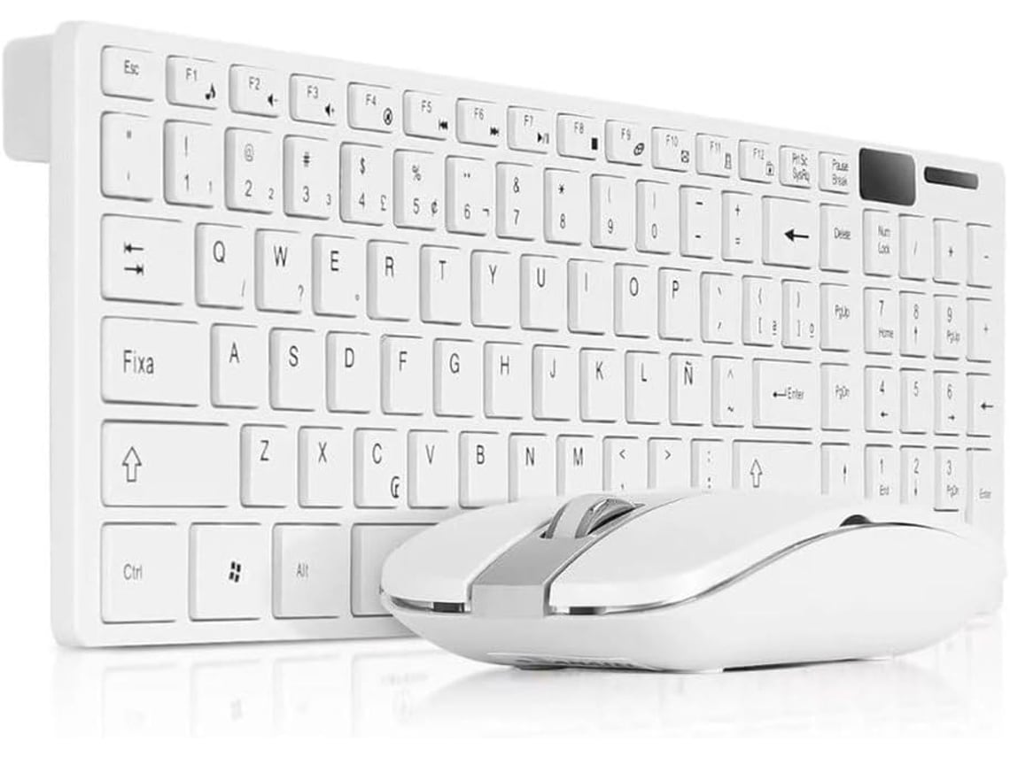 Teclado sem fio K-06 Mouse Combo Teclado portátil espanhol Ñ