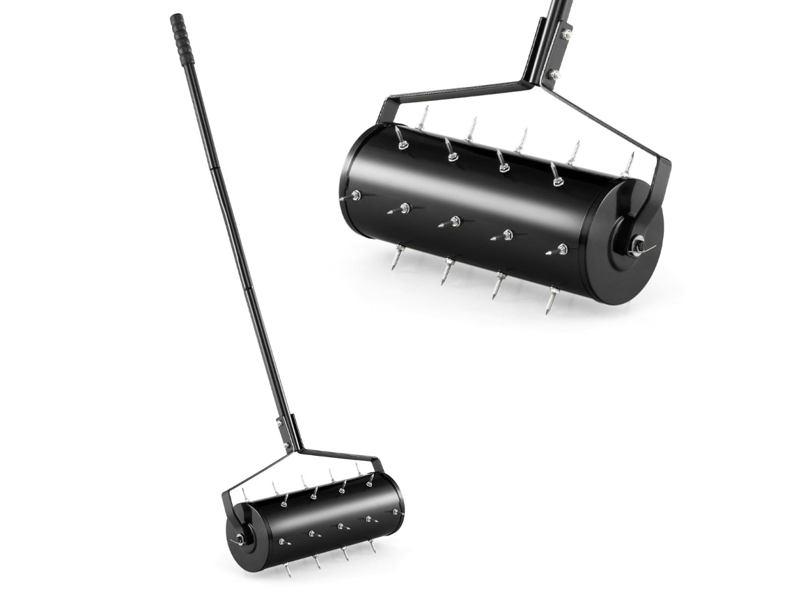 Rolo Aerador De Gramado Manual Com Cabo E Pontas 128 Cm