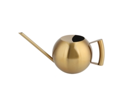Regador, Em Aço Inoxidável, 1000 Ml, Cor Dourada, Bico Longo, Para Plantas, Flores, Bonsai E Vasos Em Áreas Interiores Ou Exteriores