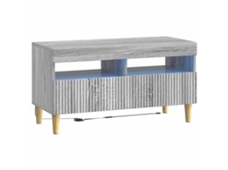 Vidaxl Gabinete De Tv Led Sonoma Cinzento Derivados De Madeira
