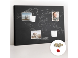 Quadro De Cortiça Países Do Mapa-múndi Para O Escritório Espelharte (70x100 Cm)