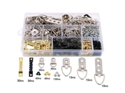 Conjunto de 415 Ganchos Parede em Metal, Suporta Quadros de Até 34 Kg, Fácil Instalação em Paredes de Cimento e Gesso BRILVIBERA